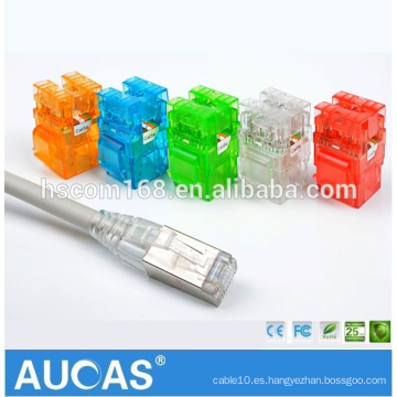 Taiwán Fabricación RJ45 Modular Jack Cat5e UTP Cable de Lan Jackes RJ45